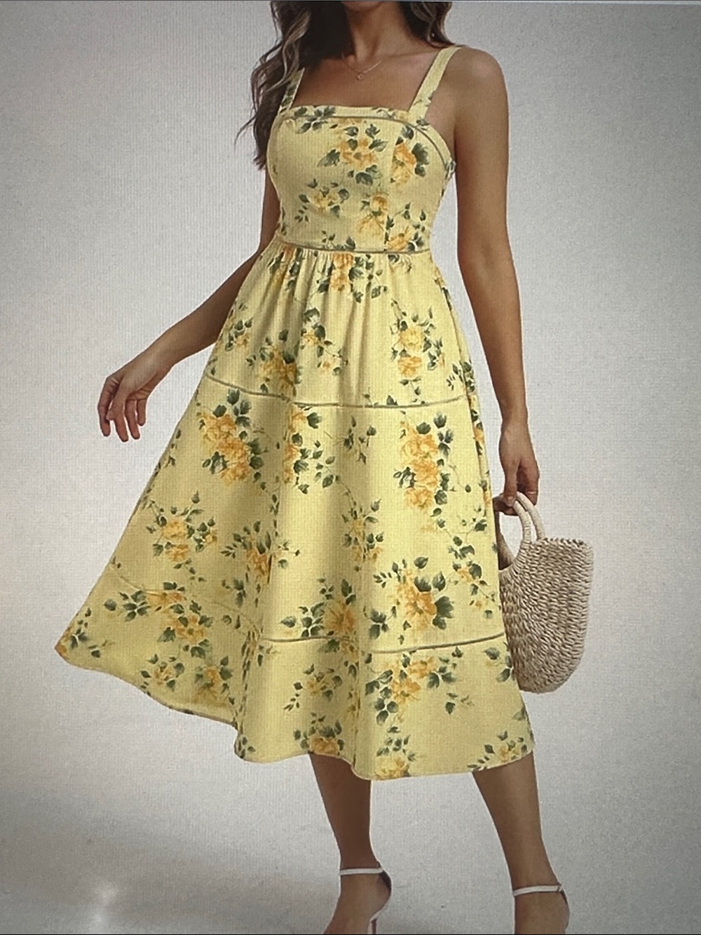 Women’s Floral Sundress - Yellow Floral size M - Picture 5 of 10